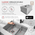 Stylish 25'' Versa25D Kitchen Sink, product view 8