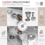 Stylish 25'' Versa25D Kitchen Sink, product view 9